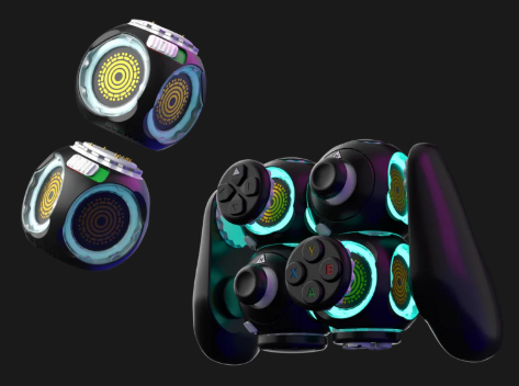 rendering of a byowave controller built in a certail configuration and then the individual blocks to the side