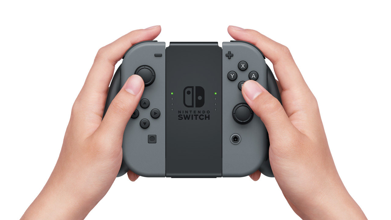 Graphic showing someone holding the joycons in controller mode